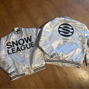 Snow League White Satin Jacket Shaun White X Games